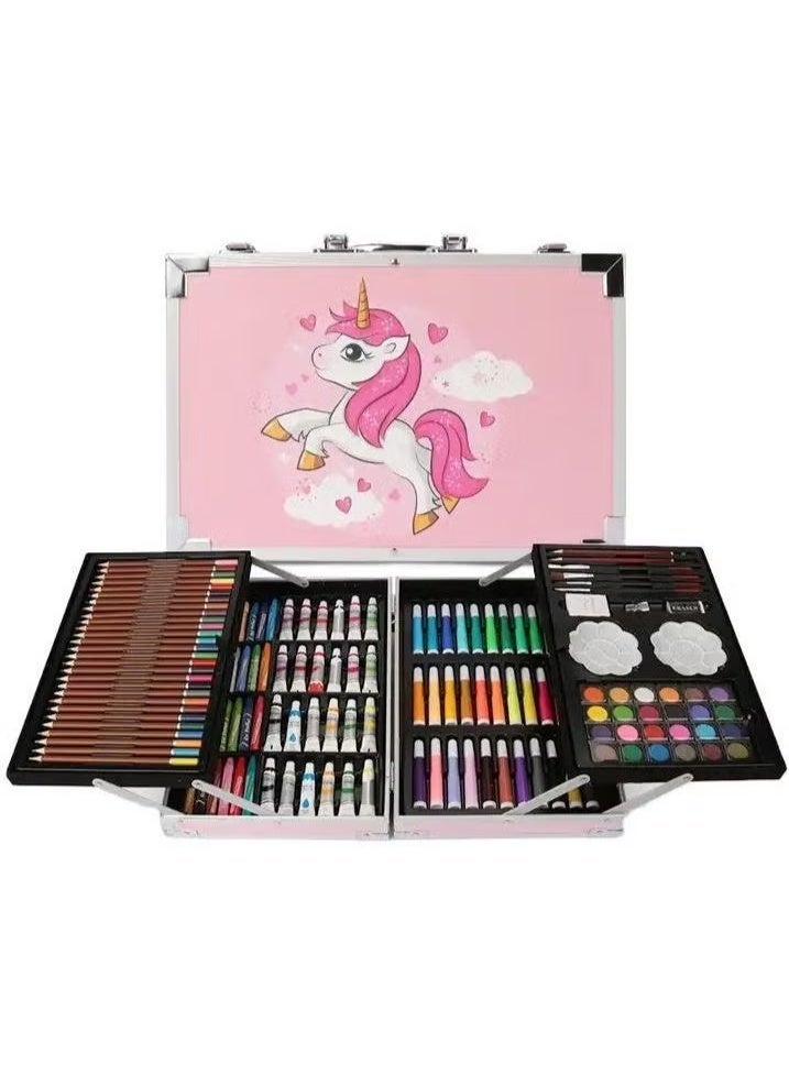 Unicorn Metal Colors Bag, 145 Pieces, Two-Tier - Image 1